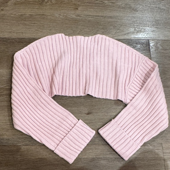 Pink Ribbed Women's Sweater - Picture 6 of 6